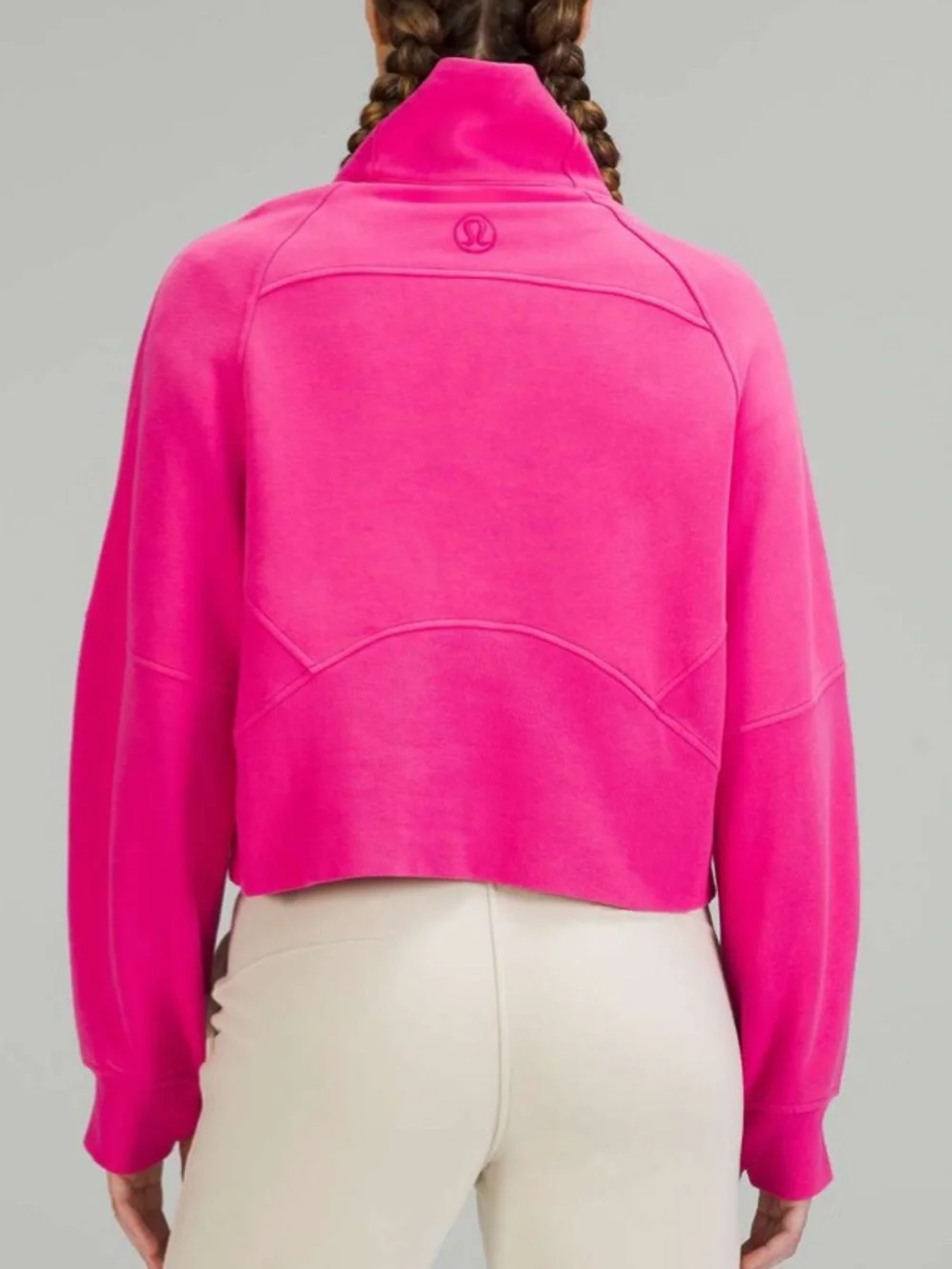 Lululemon Scuba Oversized Funnel Neck Half Zip Sonic Pink size XS/S